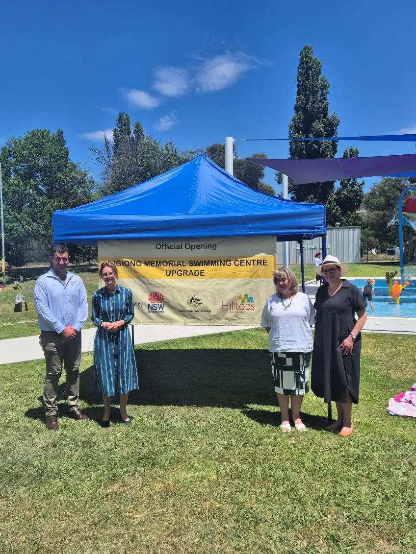 Media Release – 14 November 2025 – Jugiong Memorial Swimming Centre Officially Opening Following Upgrades
