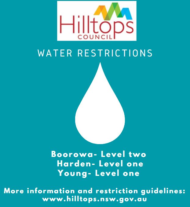 Urgent short term level two water restrictions for Boorowa